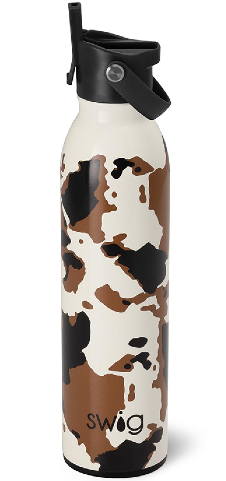 Swig Life 36oz Insulated Water Bottle, Travel Water Bottle with Straw and Lid, Cup Holder Friendly Water Bottles, Stainless Steel (Roller Rink)