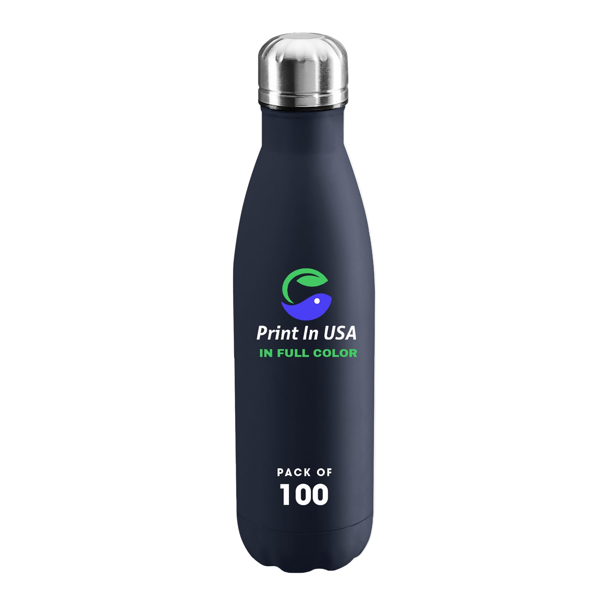 Personalized Custom Print in USA Water Bottles 25Pcs 17oz Stainless Steel Double Wall Insulated Leakproof Cups for Sports Outdoors With Colorful Text Logo