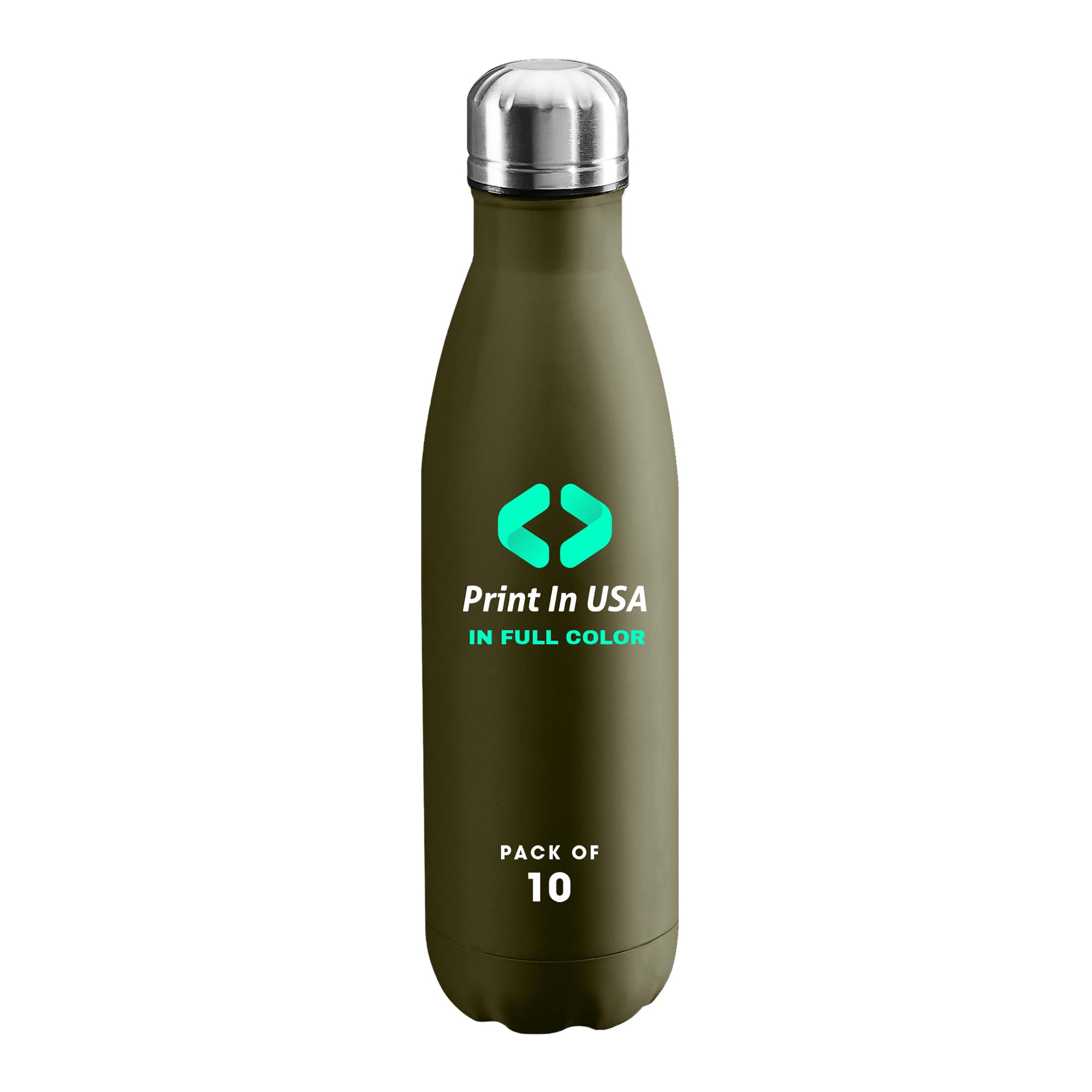 Personalized Custom Print in USA Water Bottles 25Pcs 17oz Stainless Steel Double Wall Insulated Leakproof Cups for Sports Outdoors With Colorful Text Logo