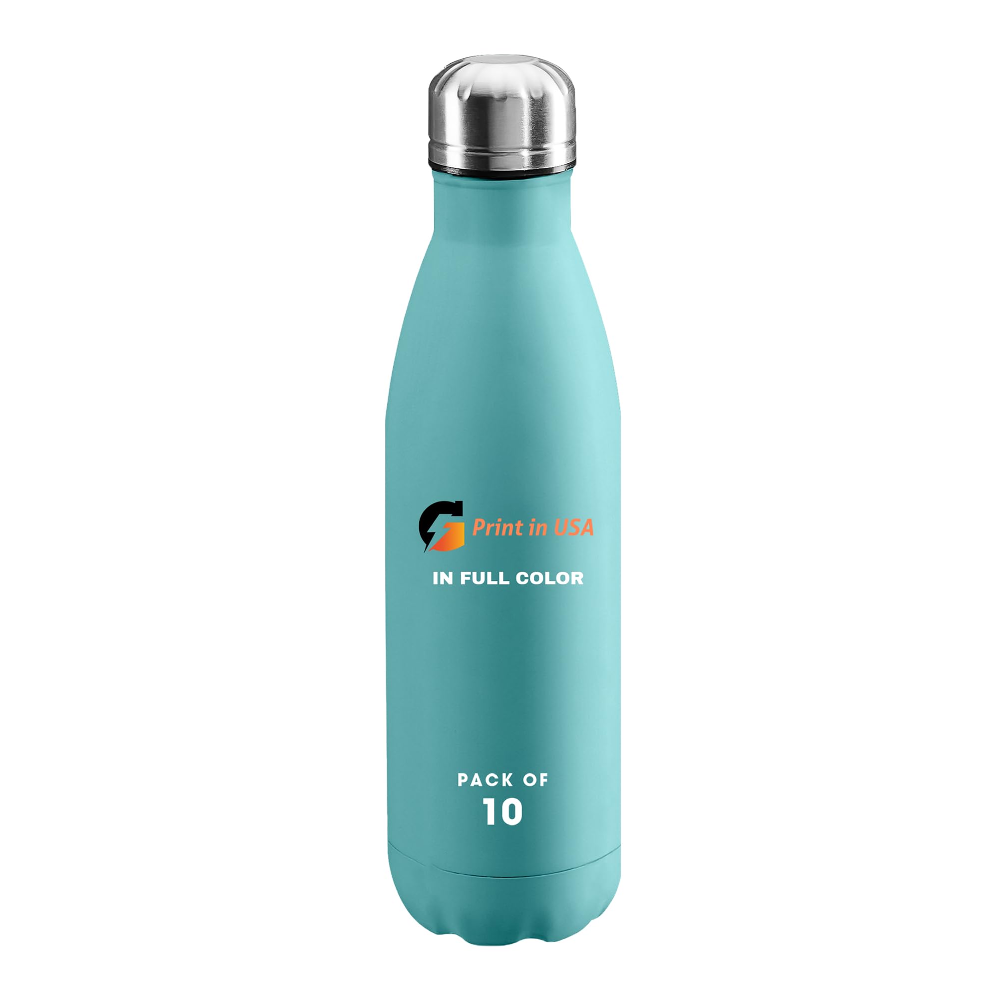 Personalized Custom Print in USA Water Bottles 25Pcs 17oz Stainless Steel Double Wall Insulated Leakproof Cups for Sports Outdoors With Colorful Text Logo