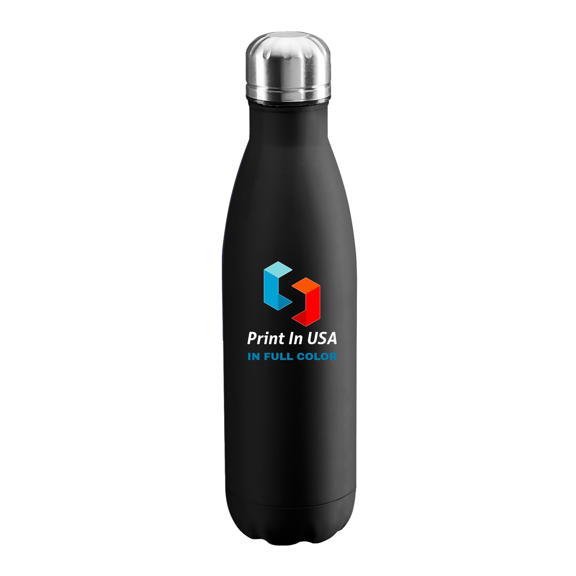 Personalized Custom Print in USA Water Bottles 10Pcs 17oz Stainless Steel Double Wall Insulated Leakproof Cups for Sports Outdoors With Colorful Text Logo