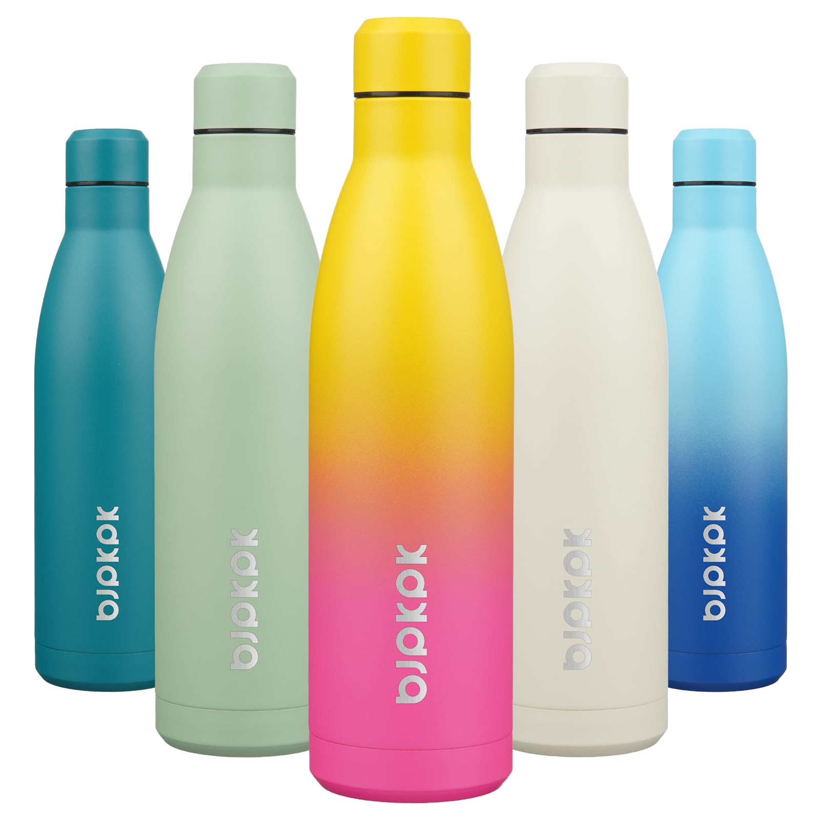 BJPKPK 17oz Insulated Water Bottles Stainless Steel Sports Water Bottles Keep Cold and Hot for Travel Dishwasher Safe,Sky