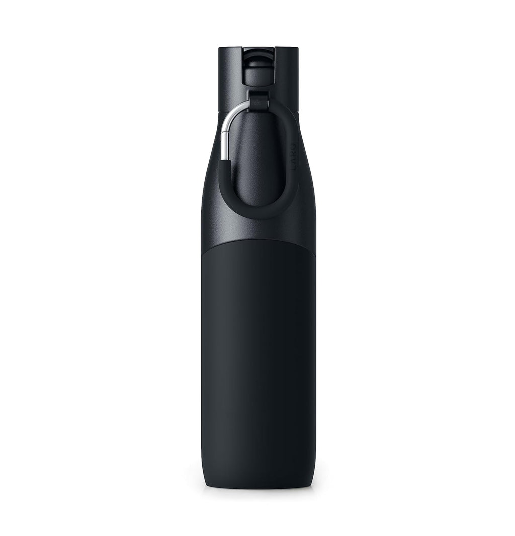 LARQ Bottle Movement Filtered - Lightweight Non-Insulated Stainless Steel Water Bottle BPA Free with Nano Zero Technology and Long-Lasting Filters, Black/Onyx, 32oz