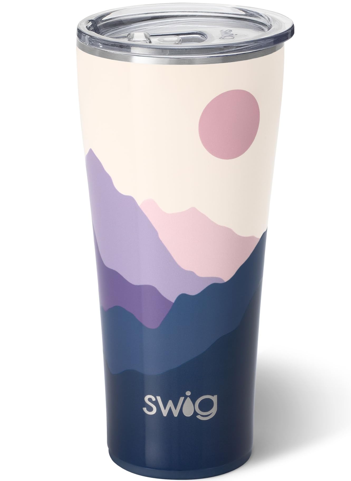 Swig Life 32oz Insulated Tumbler, Travel Coffee Tumbler with Lid, Cup Holder Friendly Travel Coffee Mug, Stainless Steel with Lid (Wanderlust)