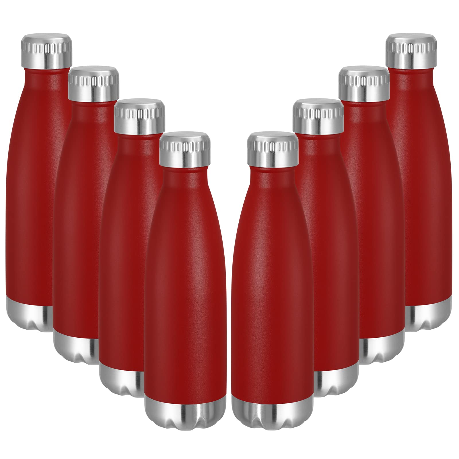 VEGOND 17oz Stainless Steel Water Bottles, Reusable Metal Sports Water Bottle Keeps Drink Hot and Cold, BPA Free Double Wall Vacuum Cola Shape Insulated Water Bottle for Camping Gym, 1 Pack