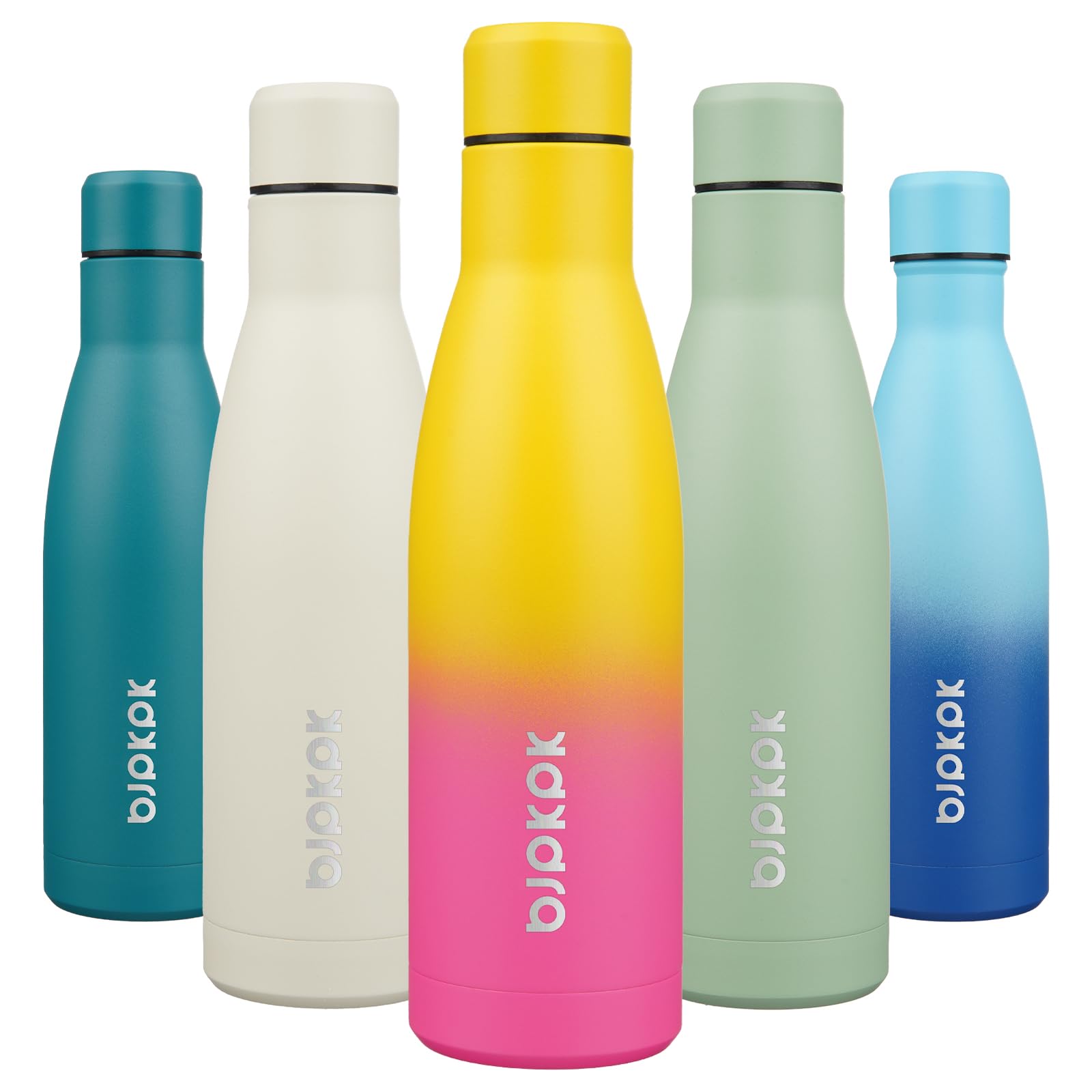 BJPKPK 17oz Insulated Water Bottles Stainless Steel Sports Water Bottles Keep Cold and Hot for Travel Dishwasher Safe,Sky