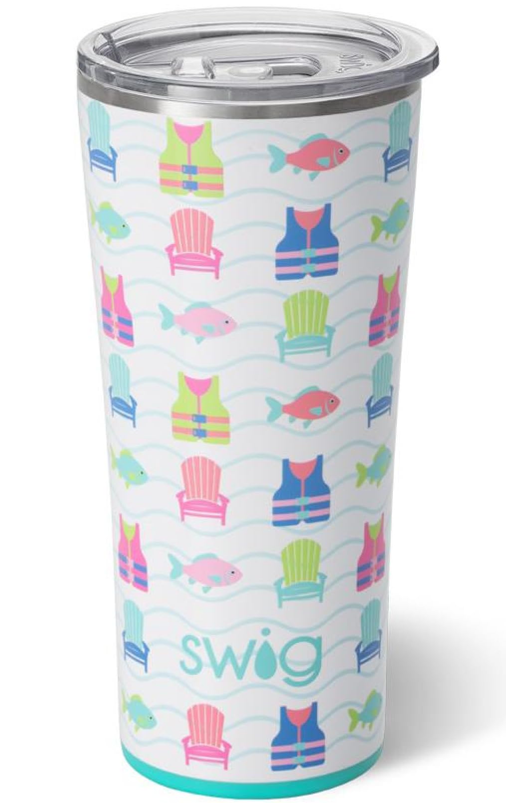 Swig Life 32oz Insulated Tumbler, Travel Coffee Tumbler with Lid, Cup Holder Friendly Travel Coffee Mug, Stainless Steel with Lid (Wanderlust)