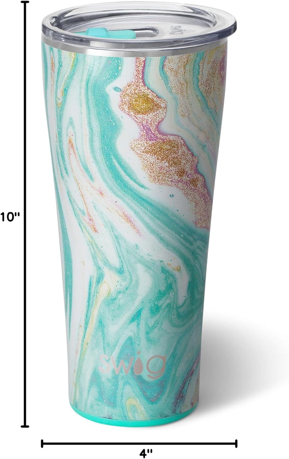 Swig Life 32oz Insulated Tumbler, Travel Coffee Tumbler with Lid, Cup Holder Friendly Travel Coffee Mug, Stainless Steel with Lid (Wanderlust)