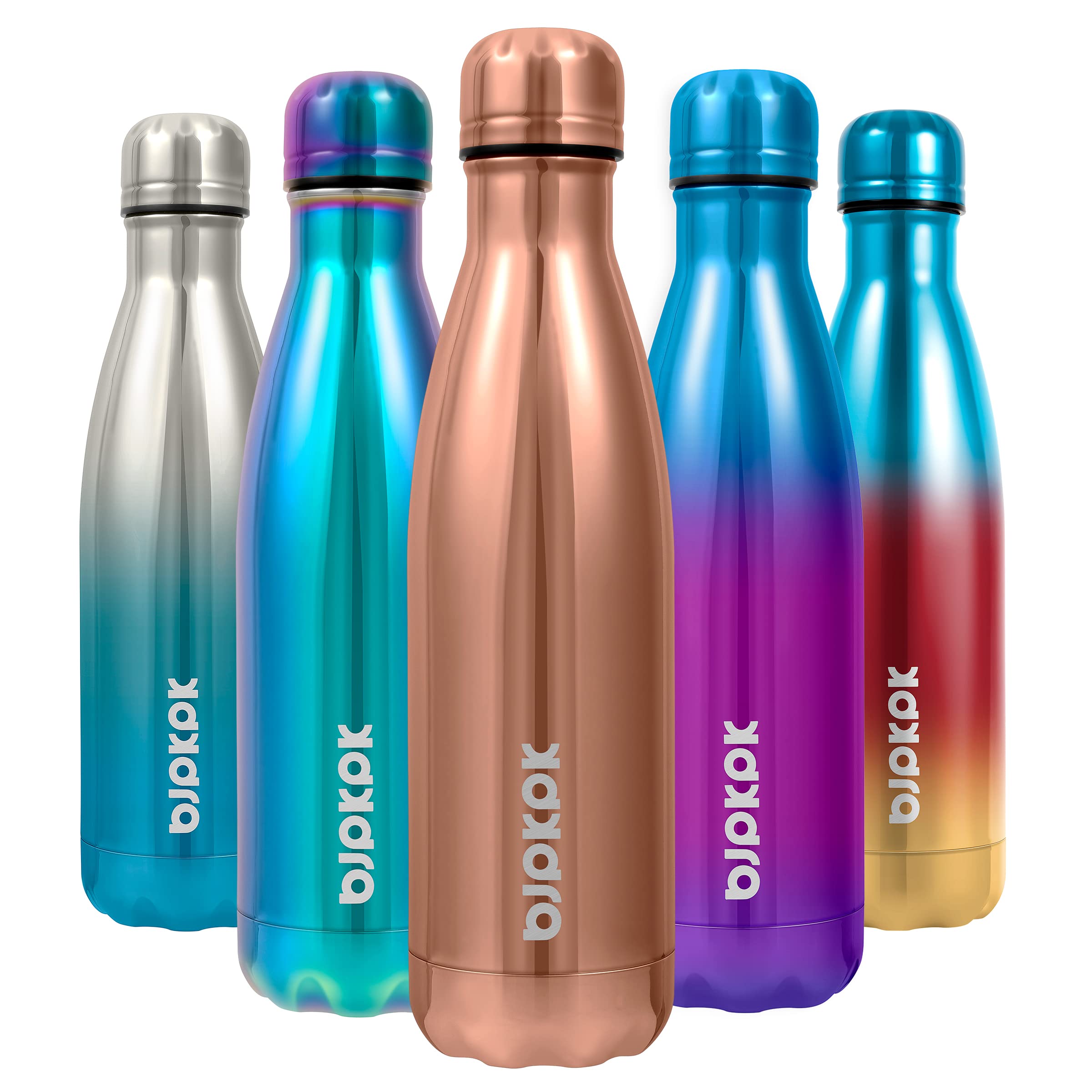 BJPKPK 17oz Insulated Water Bottles Stainless Steel Sports Water Bottles Keep Cold and Hot for Travel Dishwasher Safe,Sky