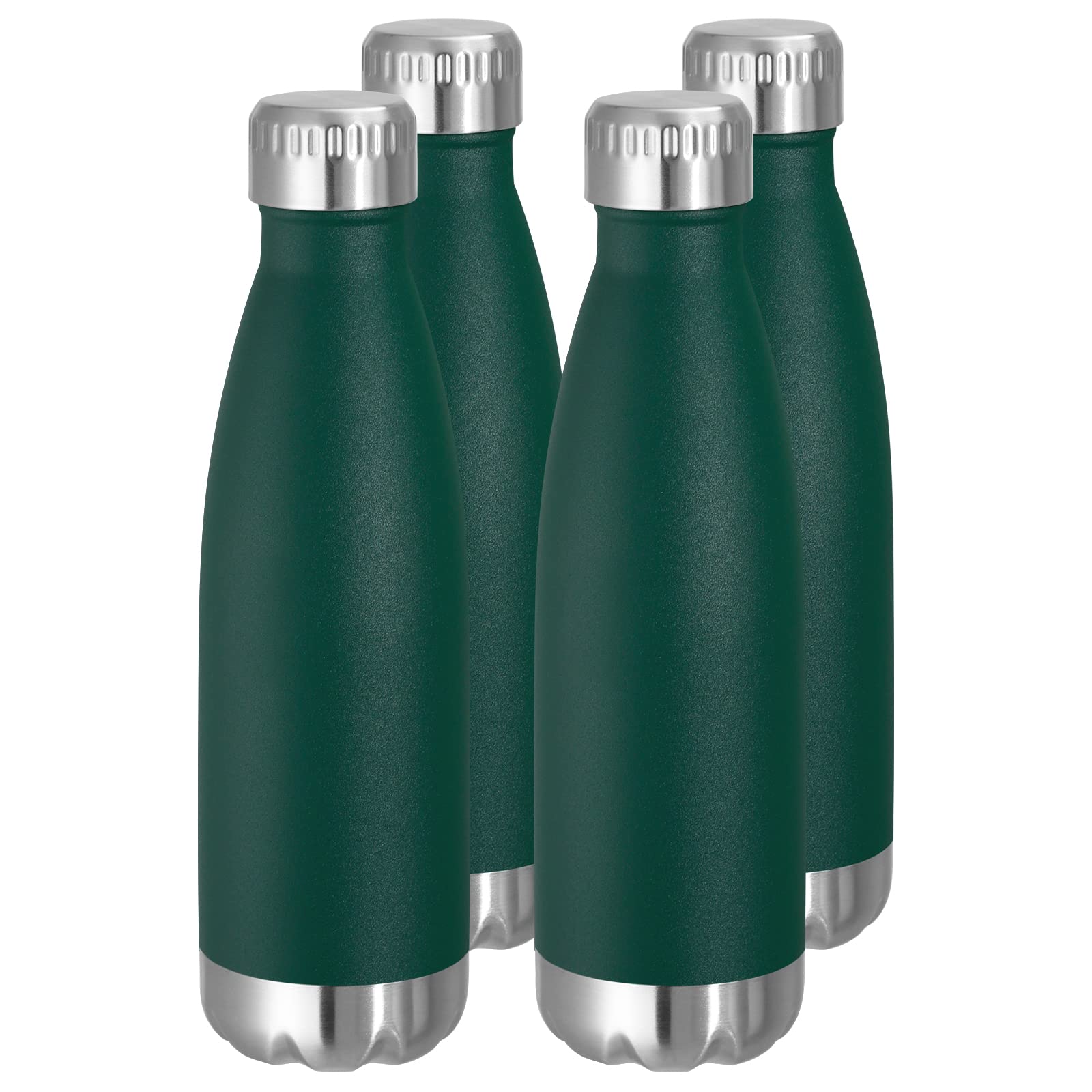 VEGOND 17oz Stainless Steel Water Bottles, Reusable Metal Sports Water Bottle Keeps Drink Hot and Cold, BPA Free Double Wall Vacuum Cola Shape Insulated Water Bottle for Camping Gym, 1 Pack