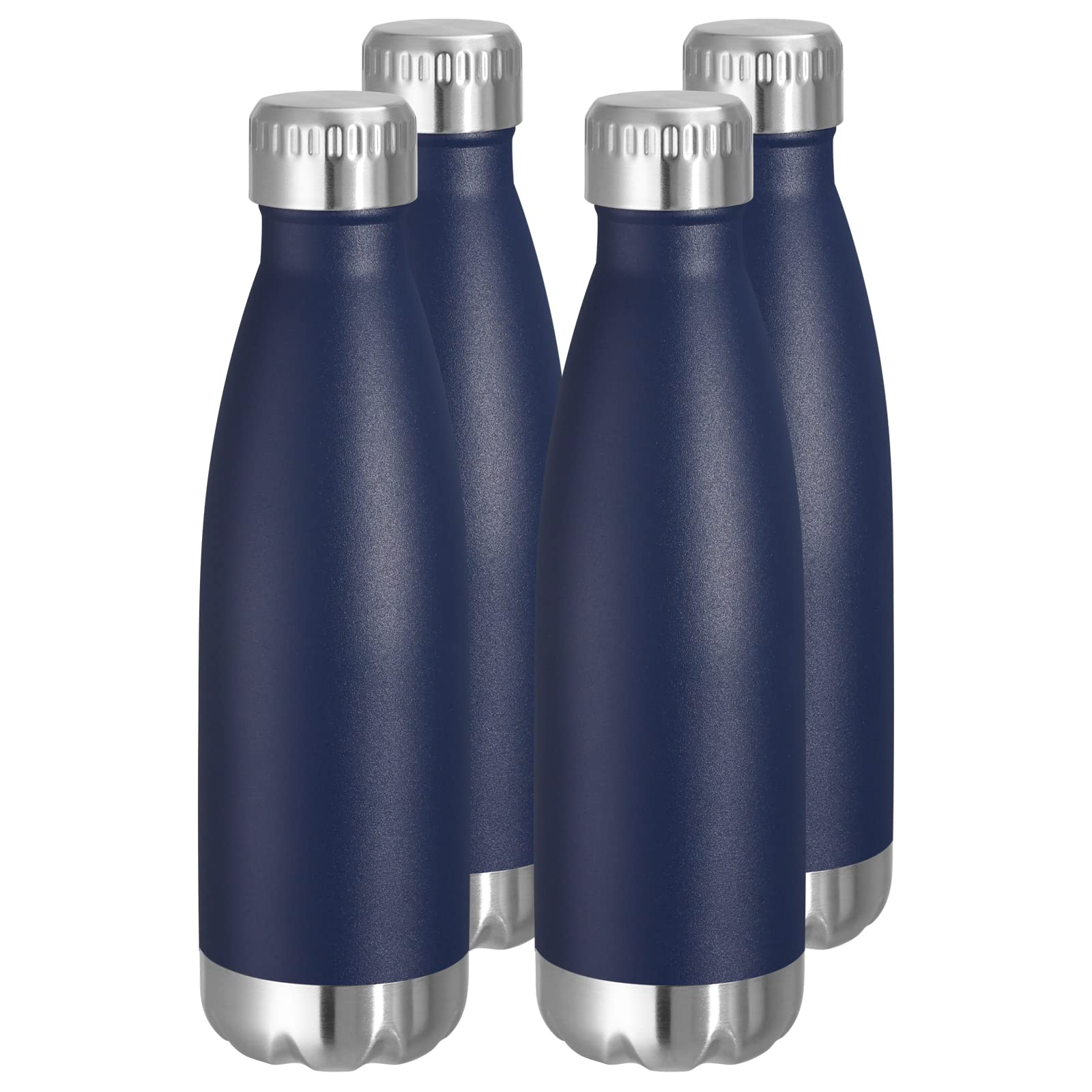 VEGOND 17oz Stainless Steel Water Bottles, Reusable Metal Sports Water Bottle Keeps Drink Hot and Cold, BPA Free Double Wall Vacuum Cola Shape Insulated Water Bottle for Camping Gym, 1 Pack