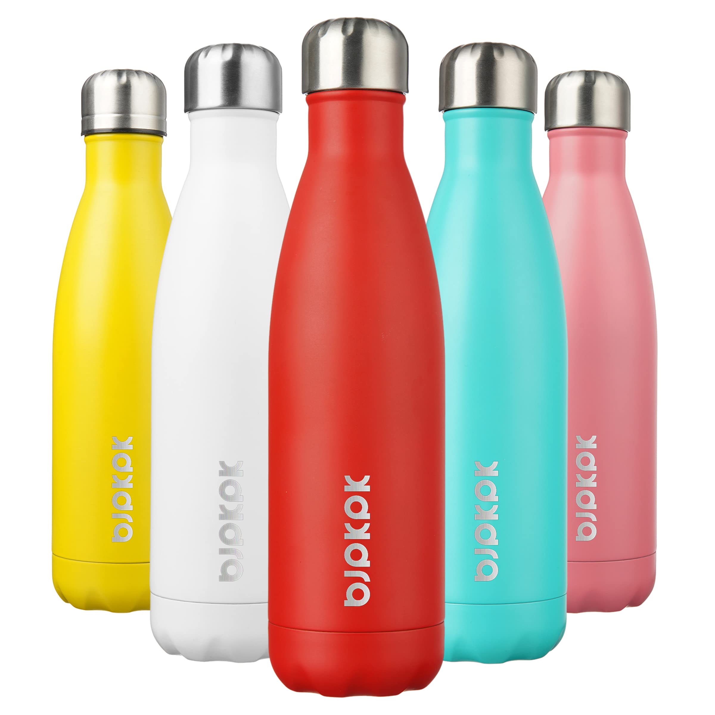 BJPKPK 17oz Insulated Water Bottles Stainless Steel Sports Water Bottles Keep Cold and Hot for Travel Dishwasher Safe,Sky
