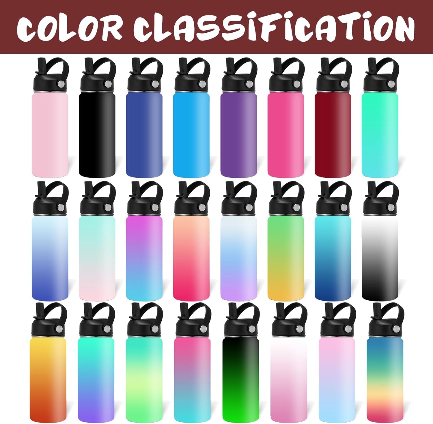 Custom Personalized Water Bottle for Kids Customized Water Bottles with Name Customizable Stainless Steel Insulated Cups 12/16/18/24/32/40 oz for School Girls Boys Toddler