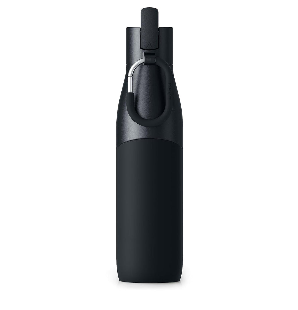 LARQ Bottle Movement Filtered - Lightweight Non-Insulated Stainless Steel Water Bottle BPA Free with Nano Zero Technology and Long-Lasting Filters, Black/Onyx, 32oz