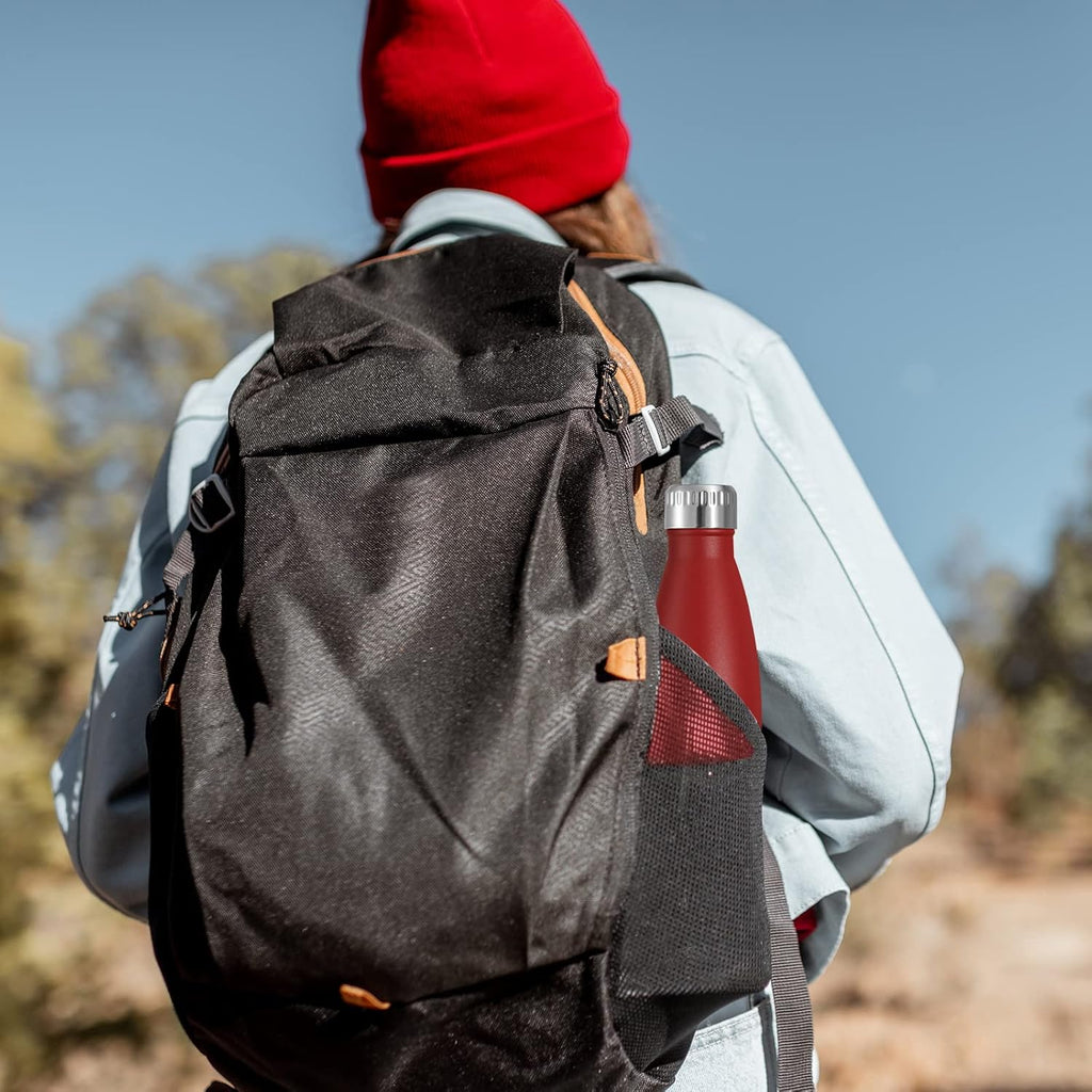 VEGOND 17oz Stainless Steel Water Bottles, Reusable Metal Sports Water Bottle Keeps Drink Hot and Cold, BPA Free Double Wall Vacuum Cola Shape Insulated Water Bottle for Camping Gym, 1 Pack