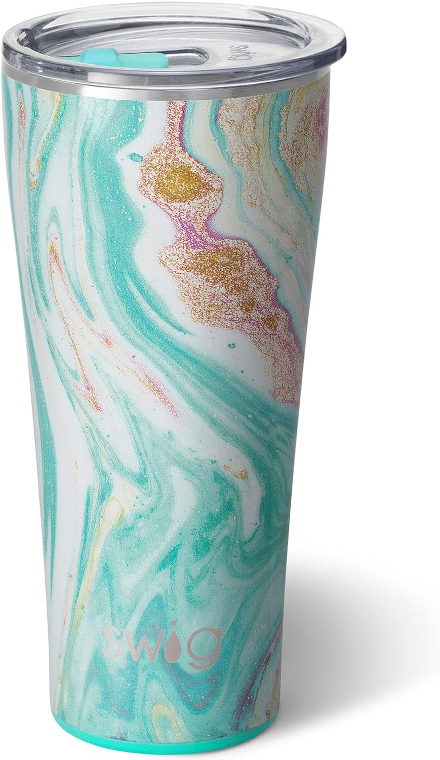 Swig Life 32oz Insulated Tumbler, Travel Coffee Tumbler with Lid, Cup Holder Friendly Travel Coffee Mug, Stainless Steel with Lid (Wanderlust)