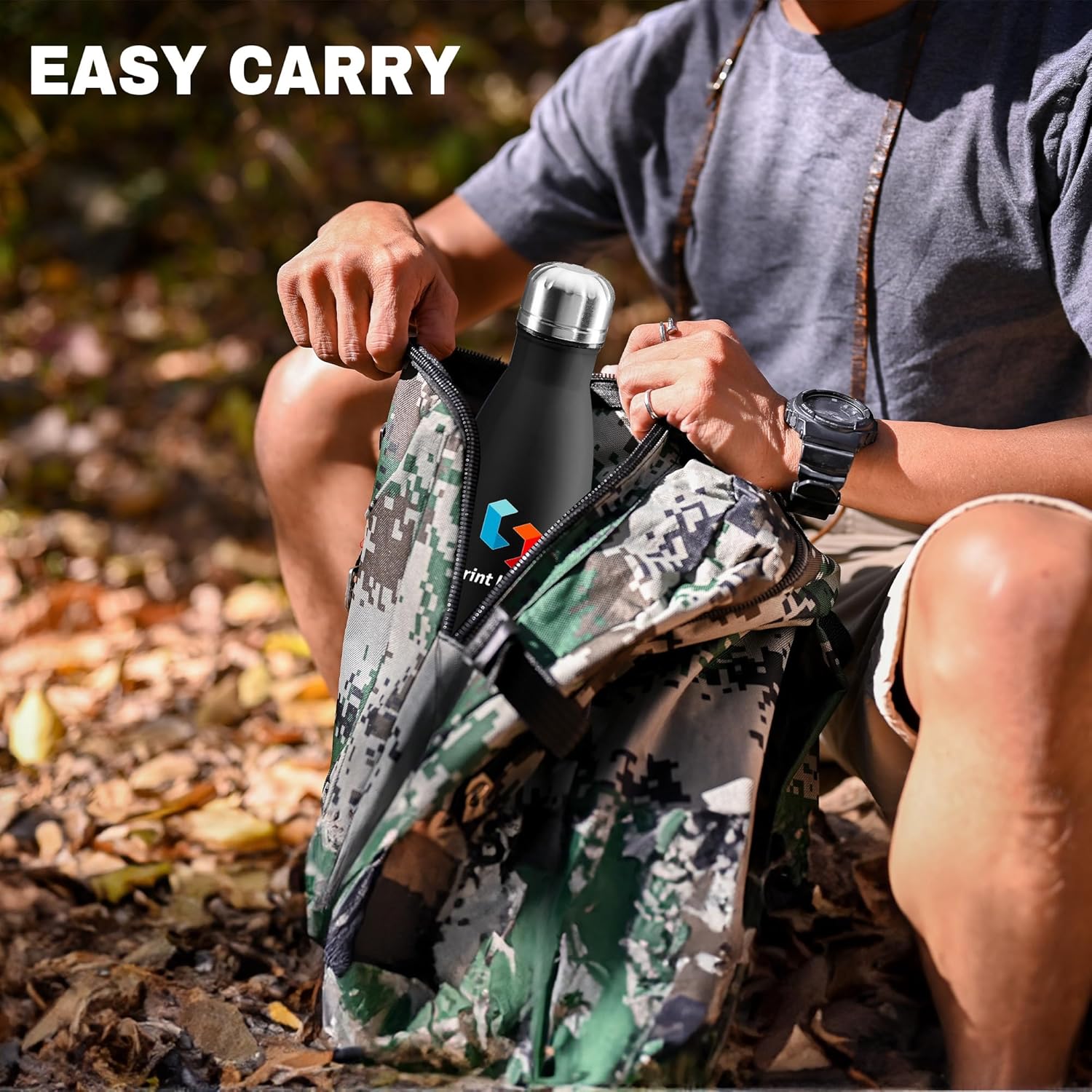 Personalized Custom Print in USA Water Bottles 10Pcs 17oz Stainless Steel Double Wall Insulated Leakproof Cups for Sports Outdoors With Colorful Text Logo