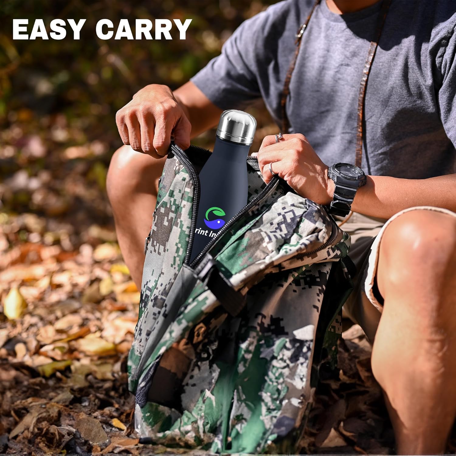 Personalized Custom Print in USA Water Bottles 25Pcs 17oz Stainless Steel Double Wall Insulated Leakproof Cups for Sports Outdoors With Colorful Text Logo